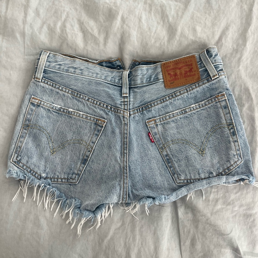 Levi's Light Blue Denim Cutoff Shorts